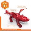 image:imageHEX Bots Remote Control Dragon Rechargeable Robot Dragon Toys for Kids Adjustable Robotic Figure Toys for Boys amp Girls Ages 4 amp Up RedDragon RC
